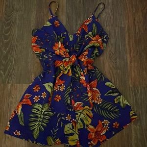 Tropical Romper 🧡💙🌼